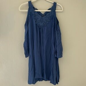 Size small summer light shoulder less long sleeve short dress